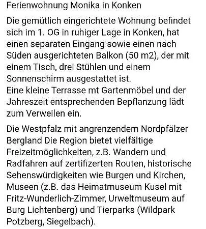 Ferienwohnung Monika Lägenhet Konken